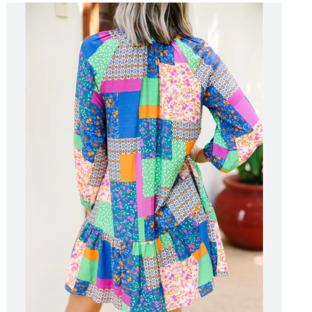 Fate All In Good Time Patchwork Dress - Picture 8 of 8